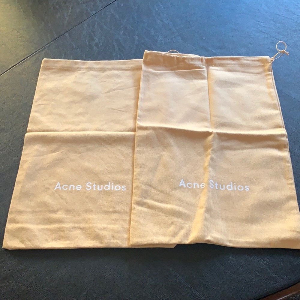 Acne studio shoe dust bags